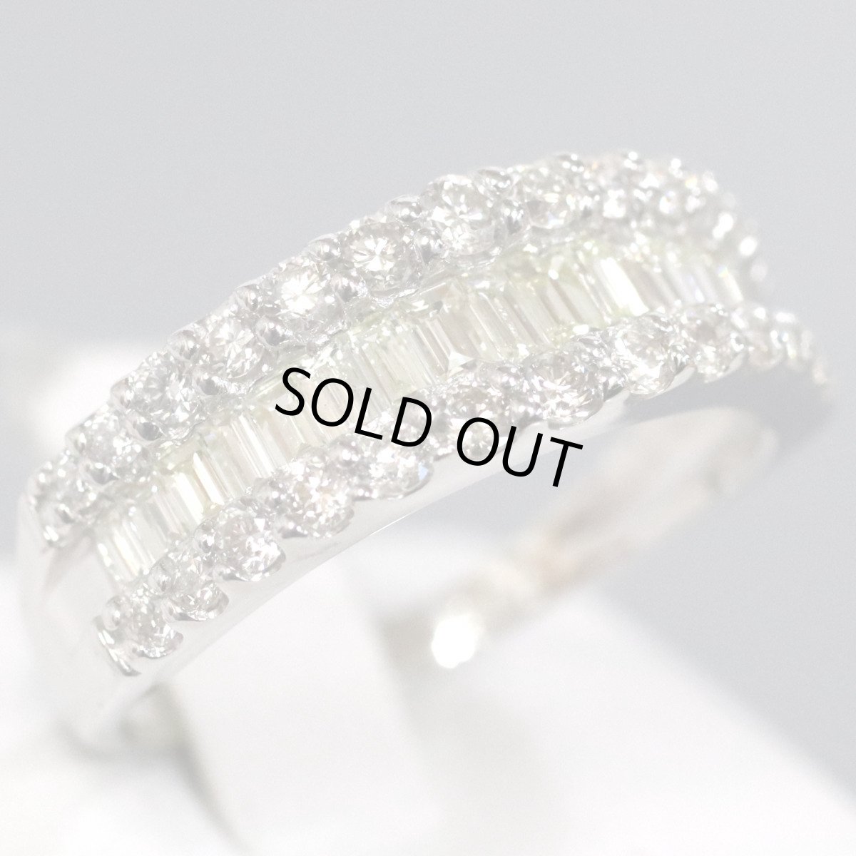 画像1: Pt950ダイヤモンドリング D1.00 4.0g #12 (1)