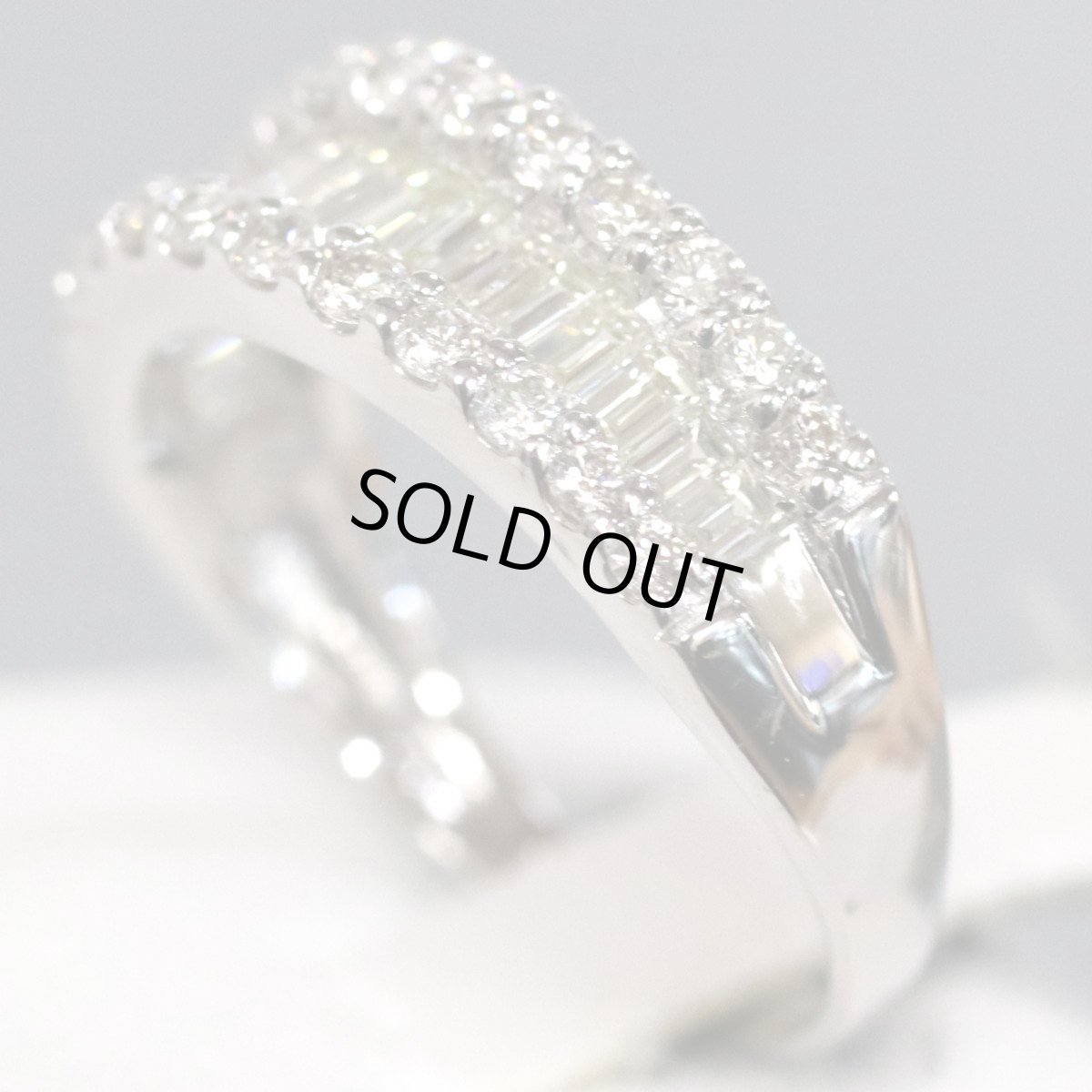 画像2: Pt950ダイヤモンドリング D1.00 4.0g #12 (2)