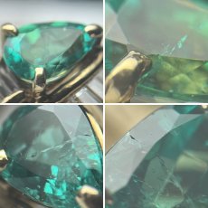 画像5: K18エメラルドダイヤモンドリング E0.50 D0.85 4.4g #9.5 (5)