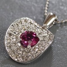 画像3: K18WGピンクサファイアダイヤモンドネックレス PS0.58 D0.22 4.5g AJ付45cm (3)