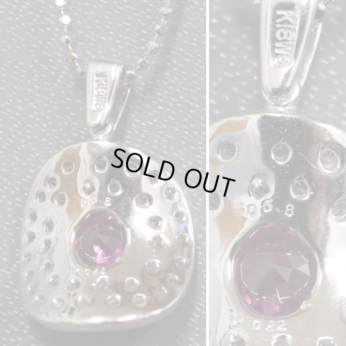 画像4: K18WGピンクサファイアダイヤモンドネックレス PS0.58 D0.22 4.5g AJ付45cm (4)