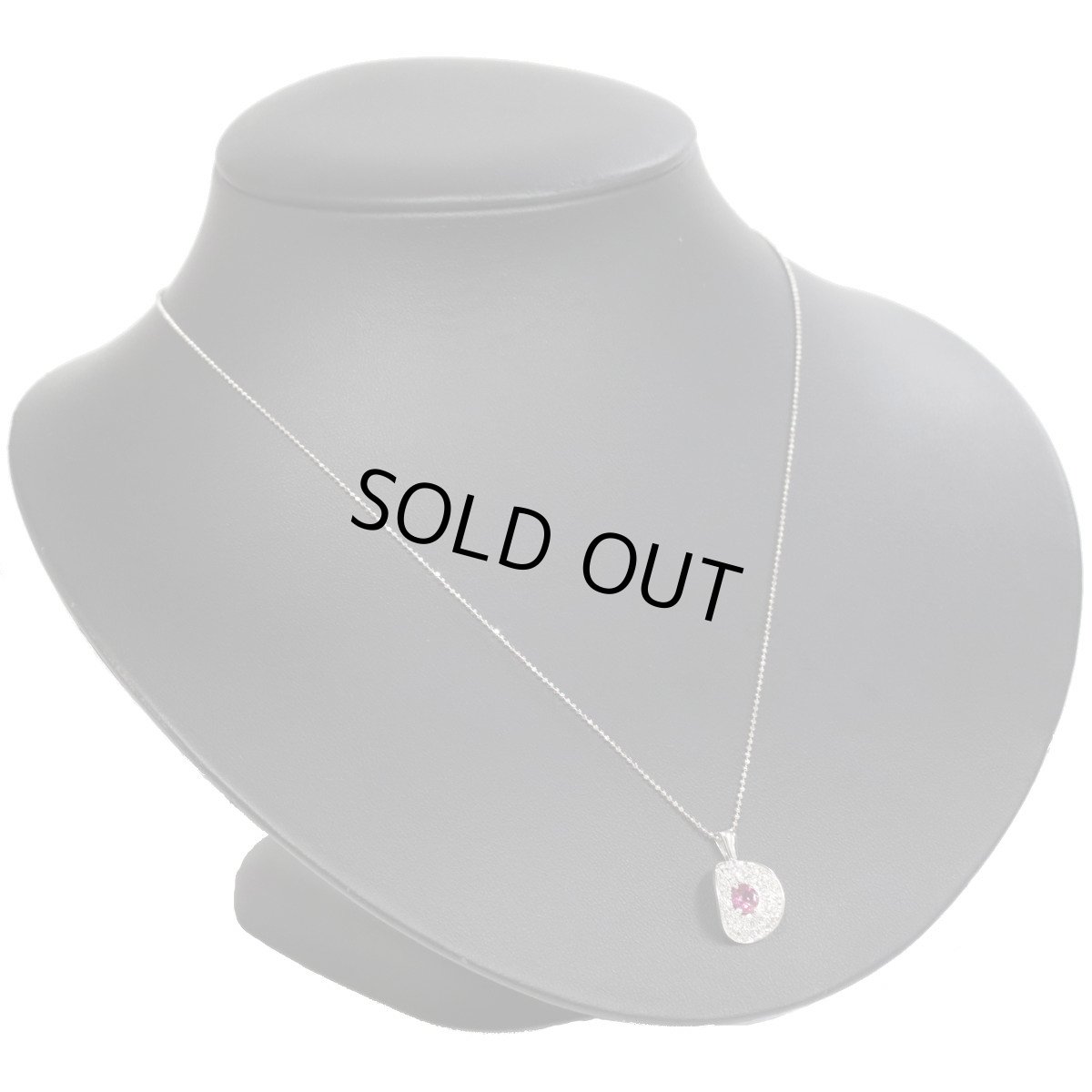 画像5: K18WGピンクサファイアダイヤモンドネックレス PS0.58 D0.22 4.5g AJ付45cm (5)