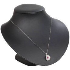 画像5: K18WGピンクサファイアダイヤモンドネックレス PS0.58 D0.22 4.5g AJ付45cm (5)