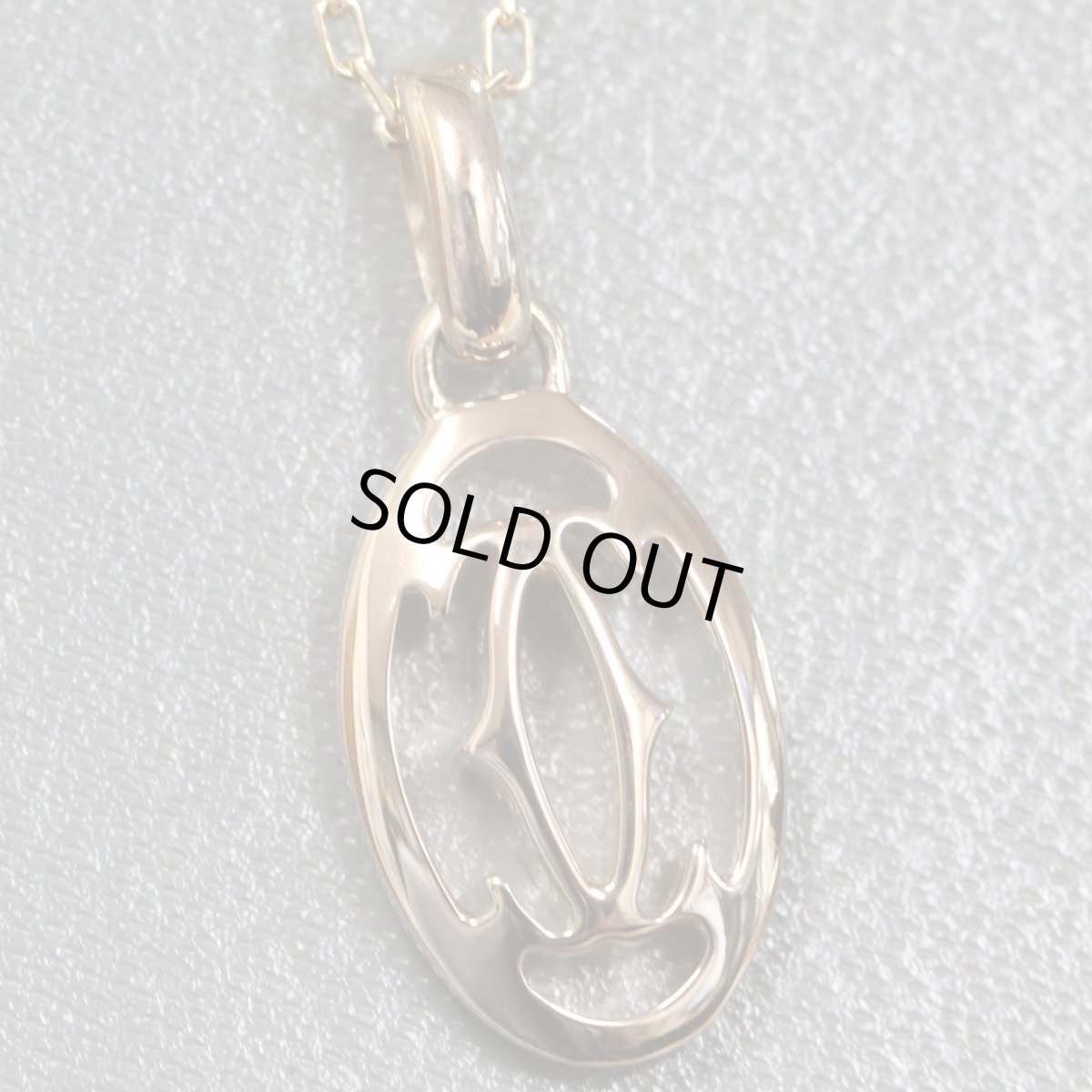 画像2: 750PGロゴドゥーブルCダイヤモンドネックレス(B7219200)4.0g 42cm 内外箱 保証書 (2)