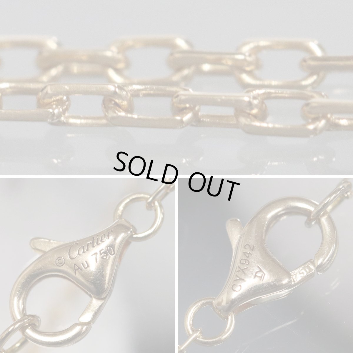 画像6: 750PGロゴドゥーブルCダイヤモンドネックレス(B7219200)4.0g 42cm 内外箱 保証書 (6)