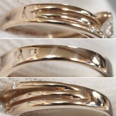 画像5: K18PGダイヤモンドリング D0.425 D0.03 4.7g #9 (5)