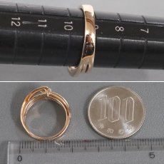 画像7: K18PGダイヤモンドリング D0.425 D0.03 4.7g #9 (7)