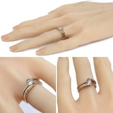 画像9: K18PGダイヤモンドリング D0.425 D0.03 4.7g #9 (9)