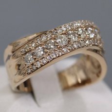 画像1: K18PGダイヤモンドリング D0.58 5.5g #11.5 (1)