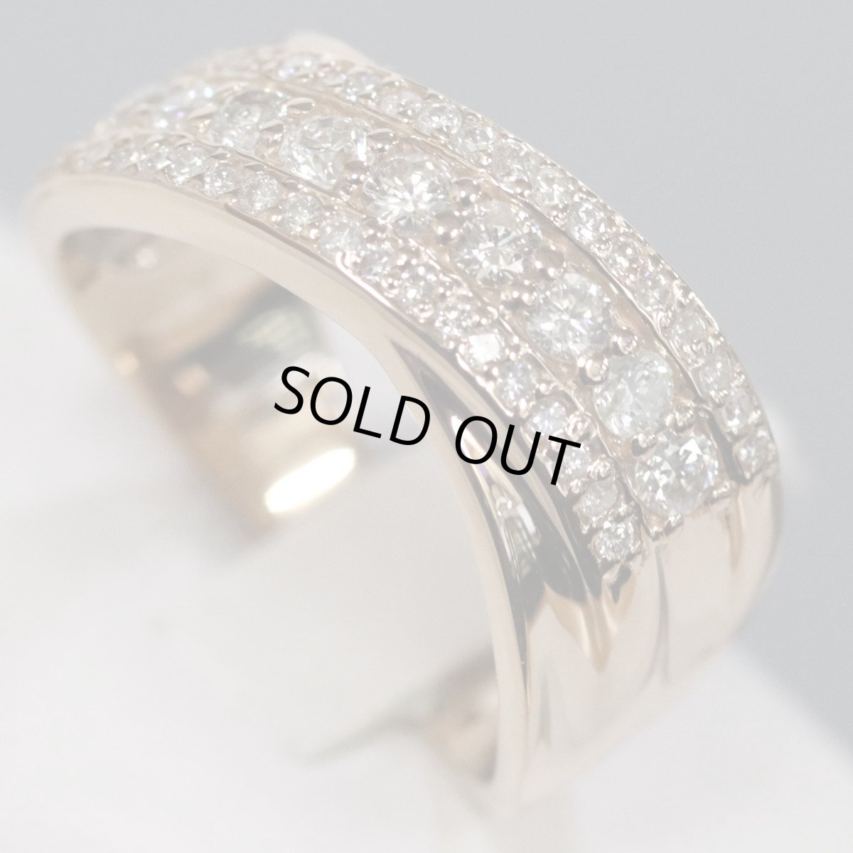 画像2: K18PGダイヤモンドリング D0.58 5.5g #11.5 (2)