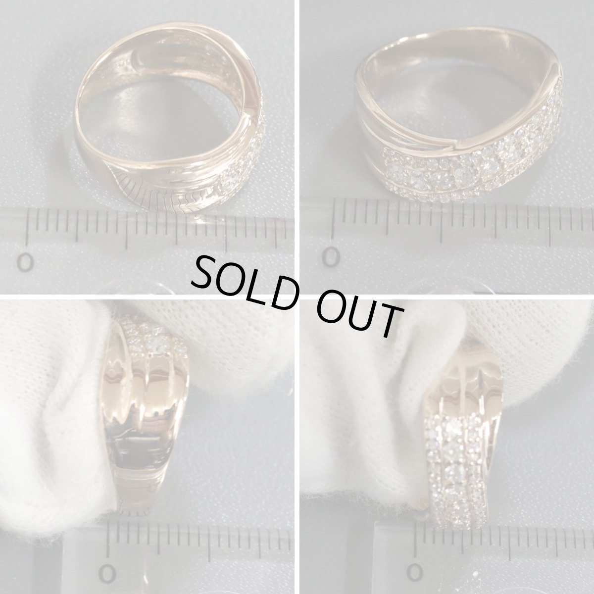 画像9: K18PGダイヤモンドリング D0.58 5.5g #11.5 (9)