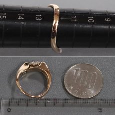 画像8: K18PGダイヤモンドリング フラワーモチーフ D0.40 4.6g #12 (8)