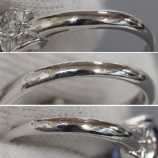 画像7: Pt900タンザナイトダイヤモンドリング TZ6.60 D0.37 9.2g #15.5 (7)