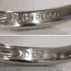 画像8: Pt900タンザナイトダイヤモンドリング TZ6.60 D0.37 9.2g #15.5 (8)