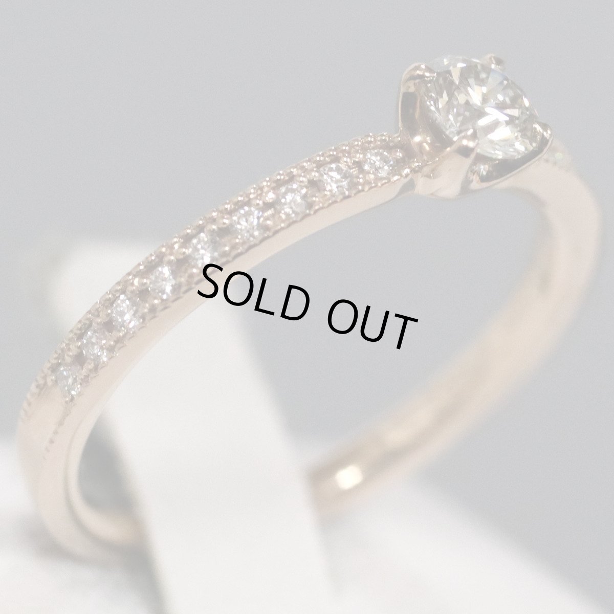 画像3: K18PGダイヤモンドリング D0.226 D0.08 2.2g #10 鑑定書 (3)