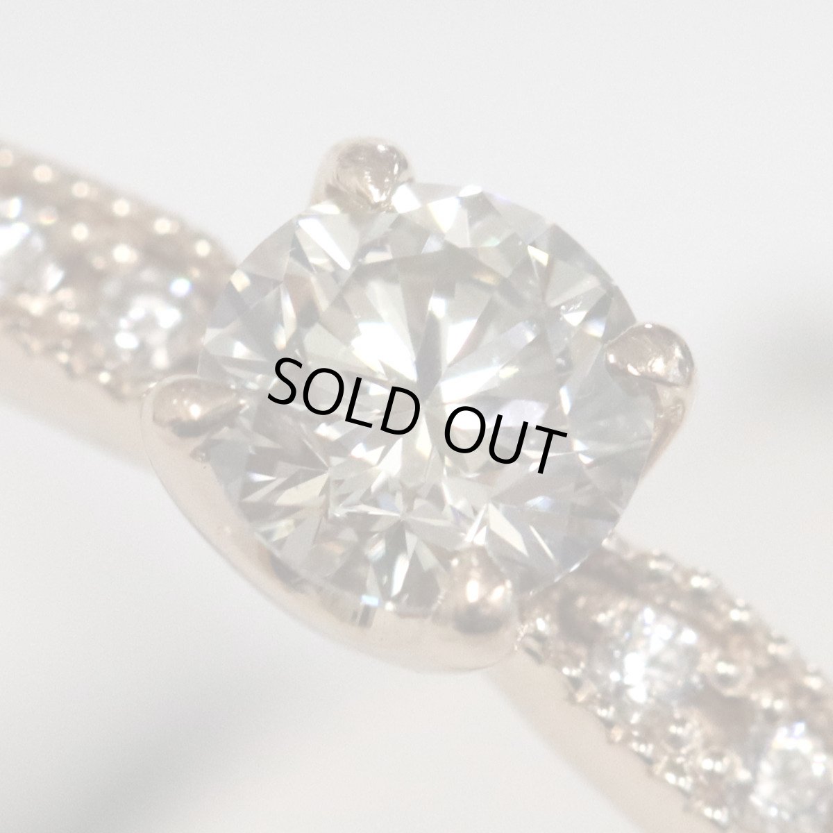 画像4: K18PGダイヤモンドリング D0.226 D0.08 2.2g #10 鑑定書 (4)