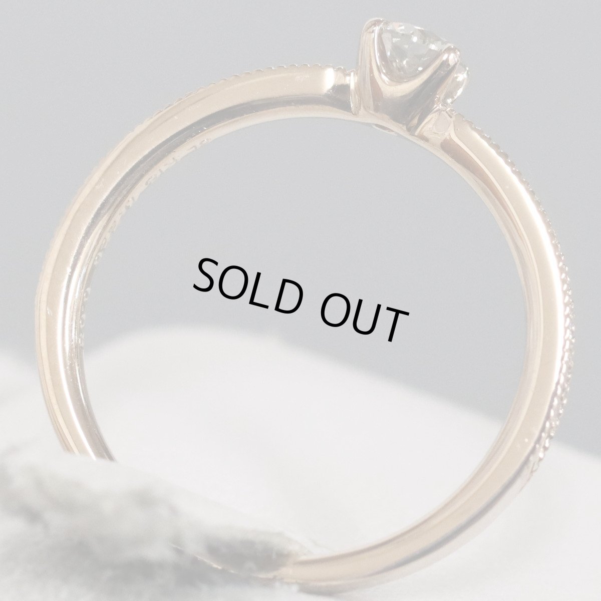 画像5: K18PGダイヤモンドリング D0.226 D0.08 2.2g #10 鑑定書 (5)