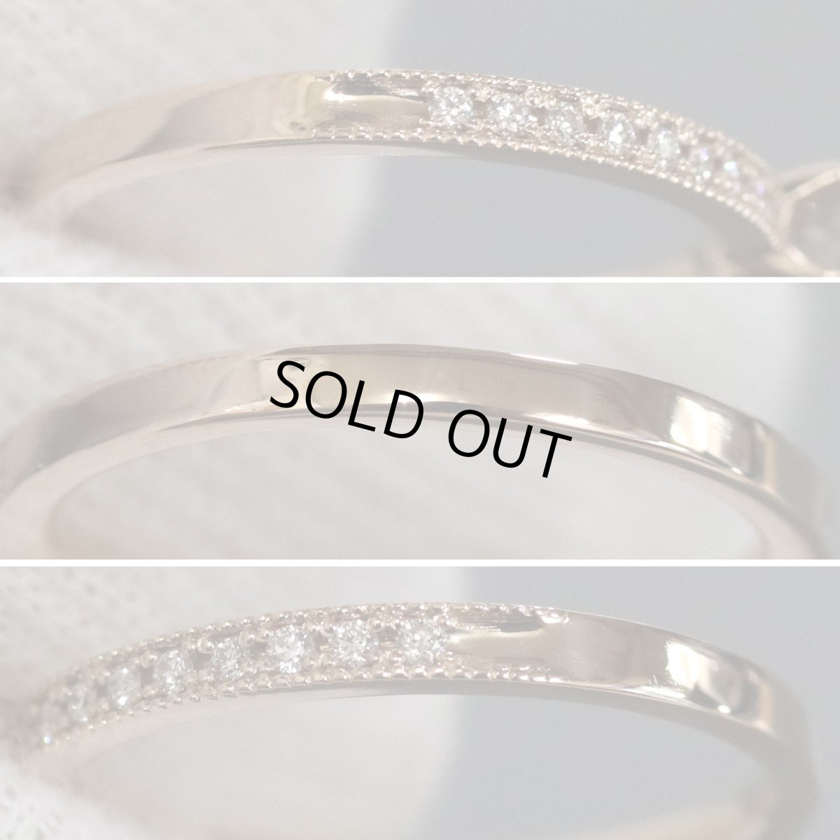 画像6: K18PGダイヤモンドリング D0.226 D0.08 2.2g #10 鑑定書 (6)