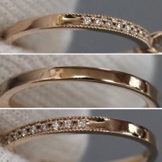 画像6: K18PGダイヤモンドリング D0.226 D0.08 2.2g #10 鑑定書 (6)