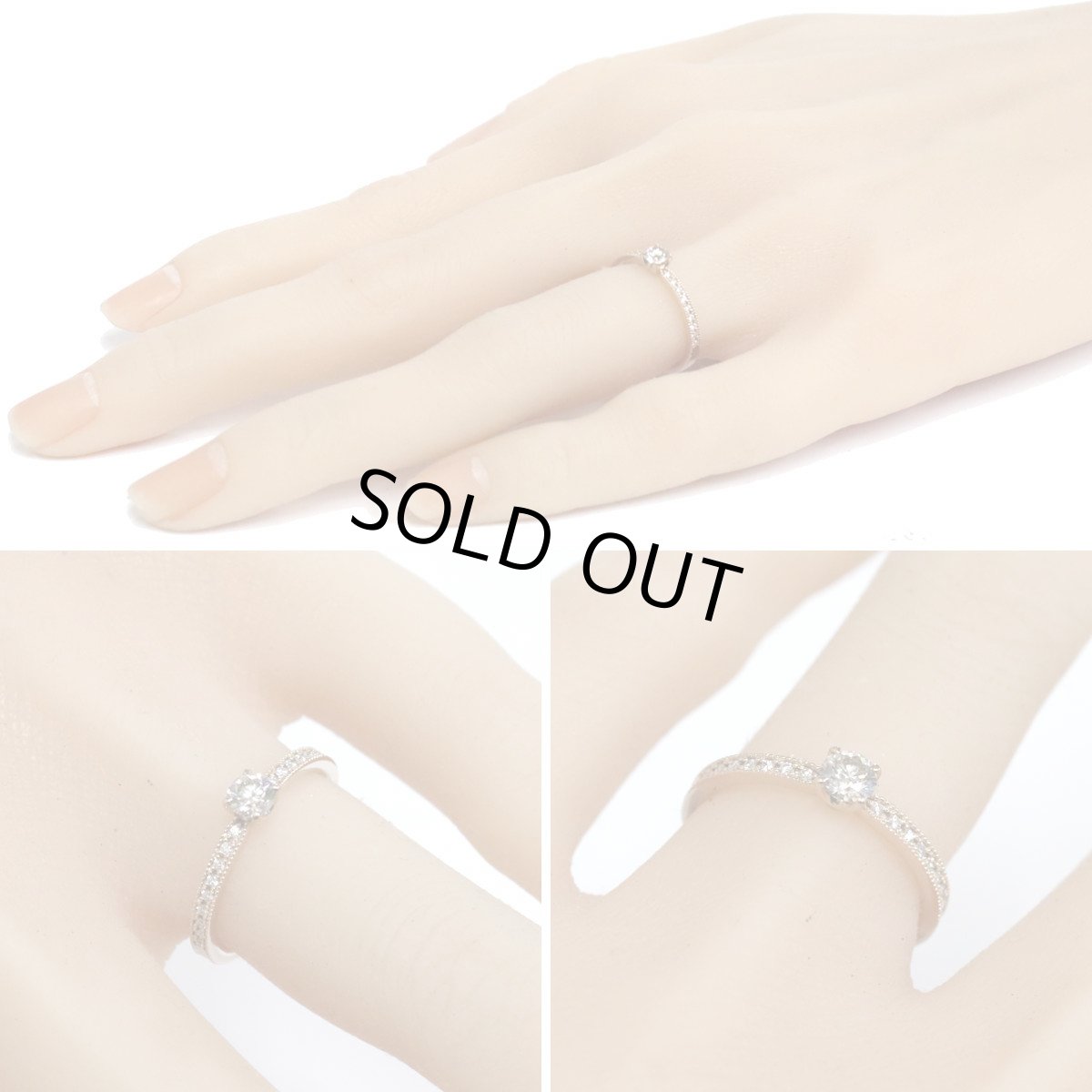 画像9: K18PGダイヤモンドリング D0.226 D0.08 2.2g #10 鑑定書 (9)