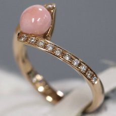 画像2: K18PGコンクパールダイヤモンドリング パール1.15 D0.17 4.5g #10.5 鑑別書 (2)