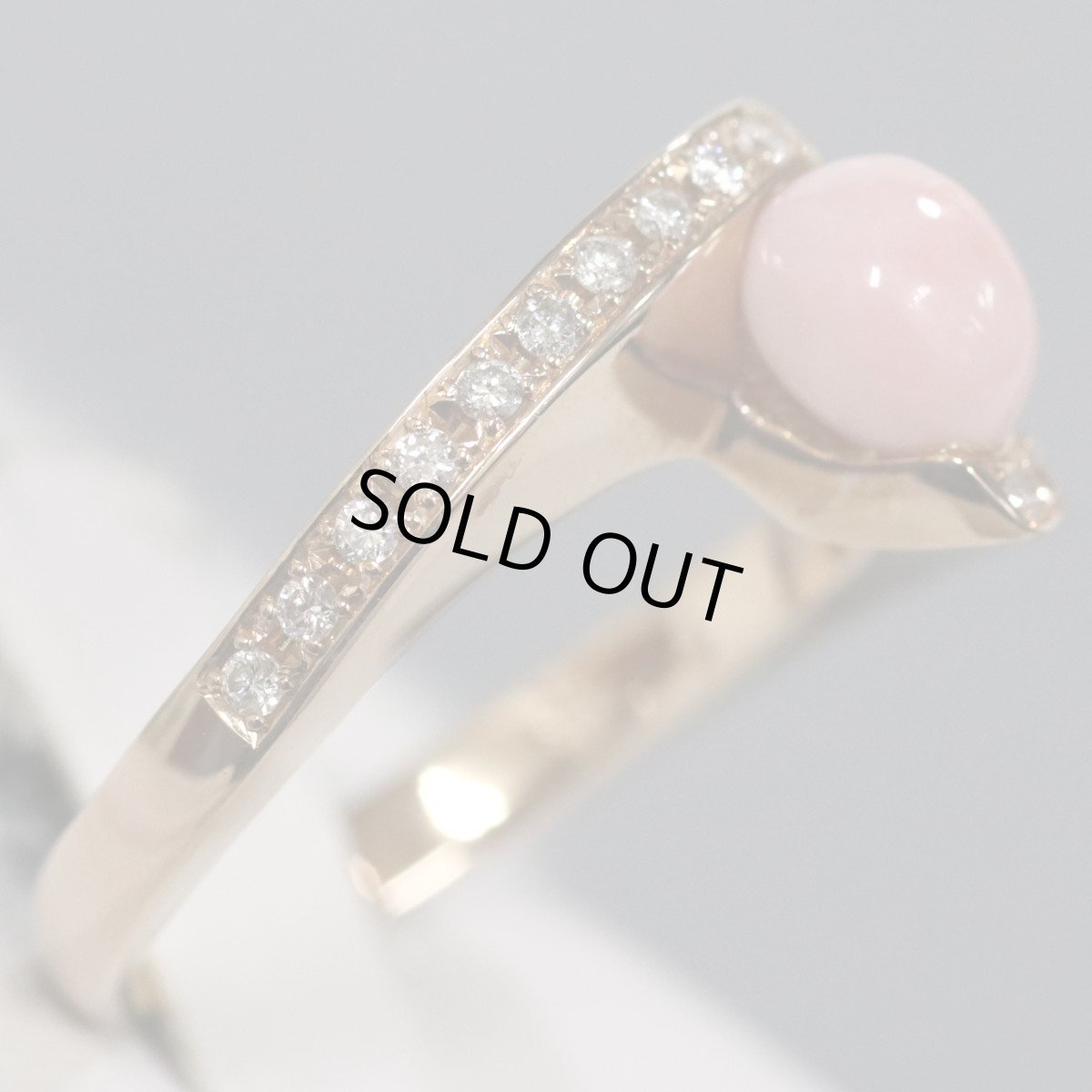 画像3: K18PGコンクパールダイヤモンドリング パール1.15 D0.17 4.5g #10.5 鑑別書 (3)