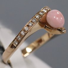 画像3: K18PGコンクパールダイヤモンドリング パール1.15 D0.17 4.5g #10.5 鑑別書 (3)