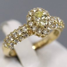 画像1: K18ダイヤモンドリング D0.28 D0.59 3.6g #8 (1)