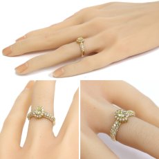 画像10: K18ダイヤモンドリング D0.28 D0.59 3.6g #8 (10)