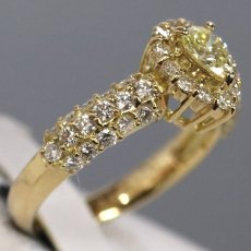 画像3: K18ダイヤモンドリング D0.28 D0.59 3.6g #8 (3)