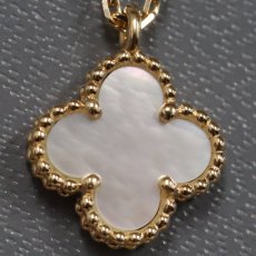 画像1: ヴァンクリーフ&アーペル スウィートアルハンブラネックレス マザーオブパール 750YG 2.8g(VCARF69100) (1)