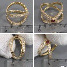 画像9: K18ルビーダイヤモンドリング R0.072 D0.624 4.8g #10 (9)