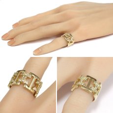 画像10: K18ダイヤモンドリング Hモチーフ 9.9g #9.5 (10)