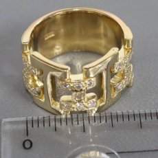 画像8: K18ダイヤモンドリング Hモチーフ 9.9g #9.5 (8)
