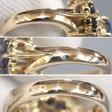 画像6: K18サファイアダイヤモンドリング S3.74 S1.41 D0.35 13.7g #14 (6)