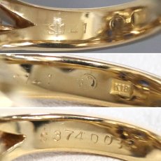 画像7: K18サファイアダイヤモンドリング S3.74 S1.41 D0.35 13.7g #14 (7)