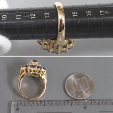 画像8: K18サファイアダイヤモンドリング S3.74 S1.41 D0.35 13.7g #14 (8)