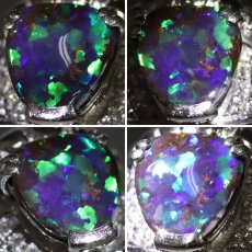 画像4: Pt900ブラックオパールダイヤモンドリング BkO4.02 D0.38 22.7g #16 (4)