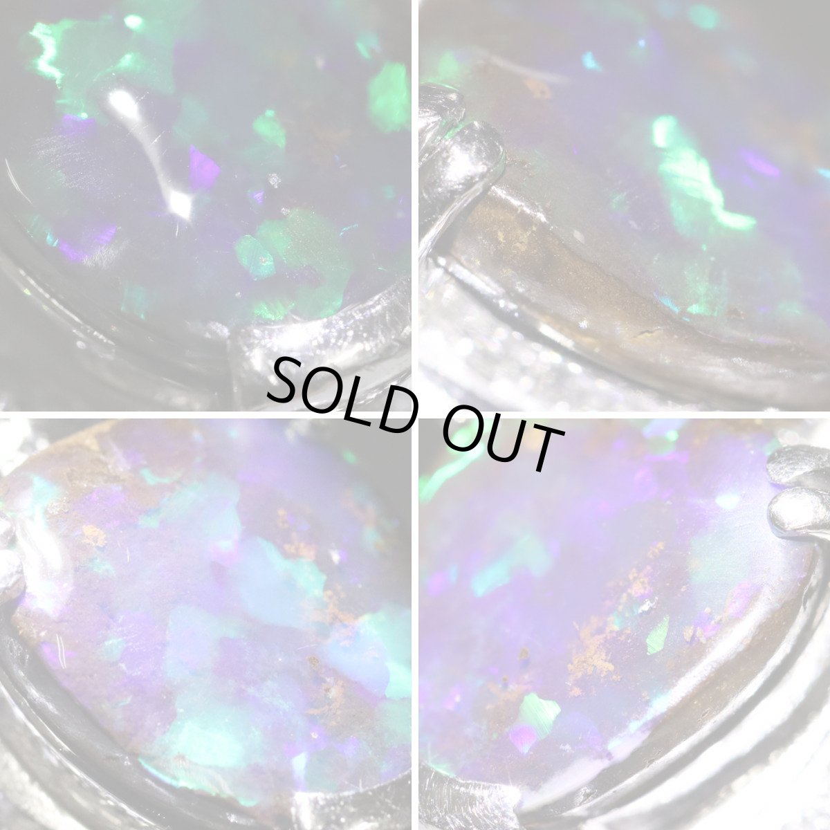 画像5: Pt900ブラックオパールダイヤモンドリング BkO4.02 D0.38 22.7g #16 (5)