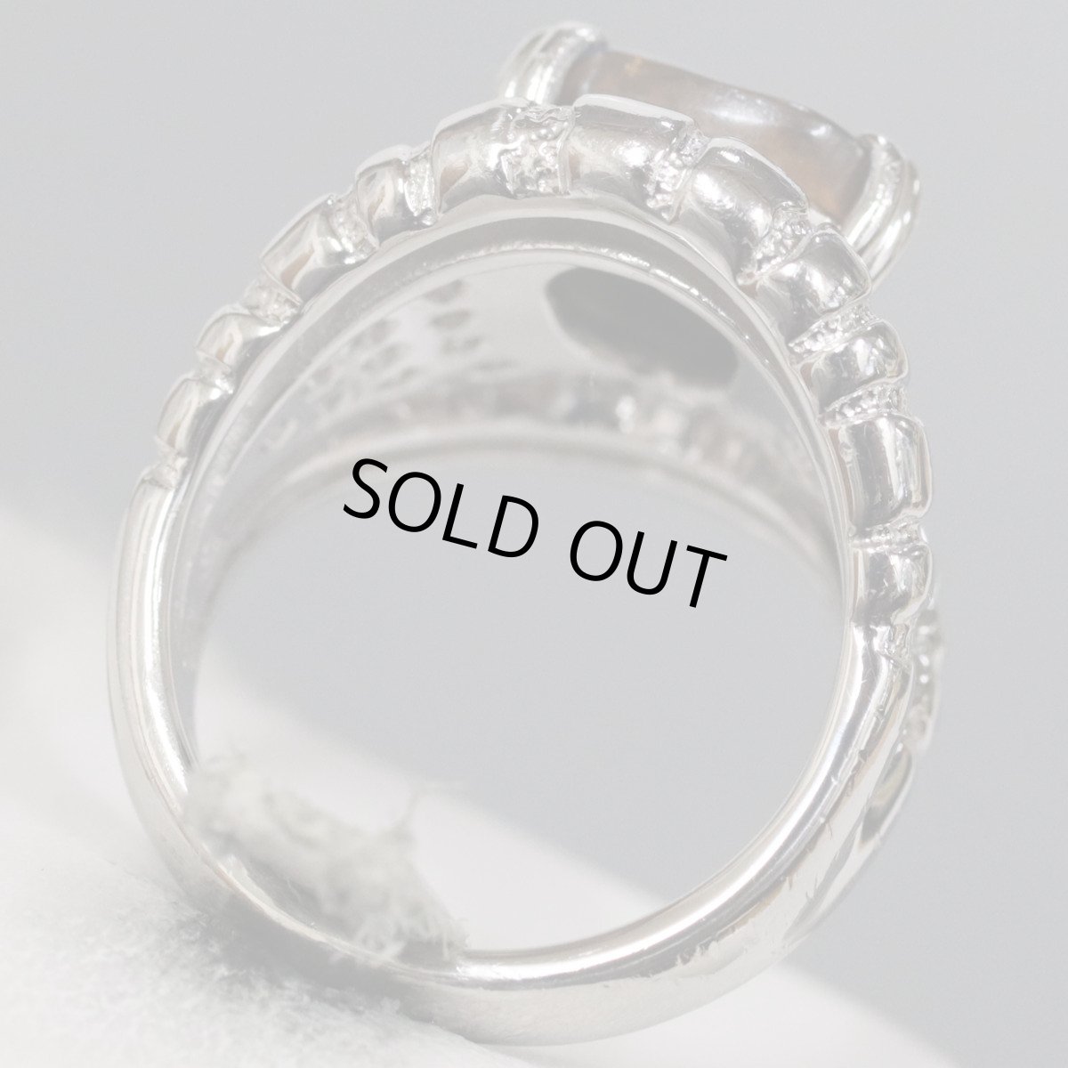 画像6: Pt900ブラックオパールダイヤモンドリング BkO4.02 D0.38 22.7g #16 (6)