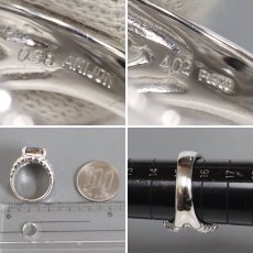 画像8: Pt900ブラックオパールダイヤモンドリング BkO4.02 D0.38 22.7g #16 (8)