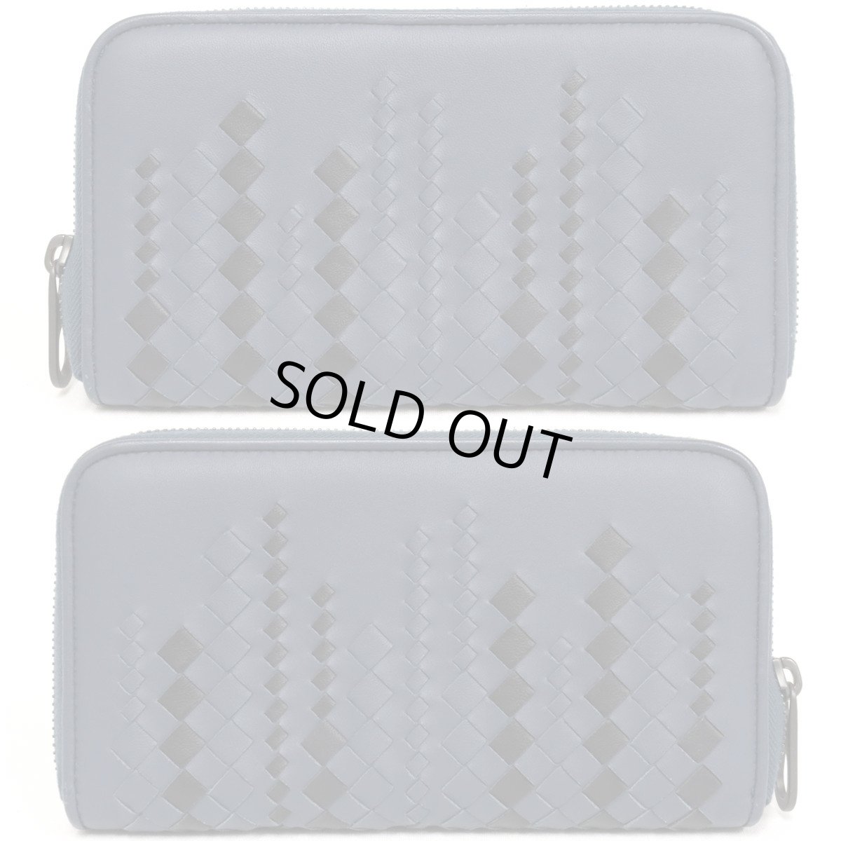 画像1: ボッテガ・ヴェネタ イントレチャート ラウンドファスナー長財布 (1)