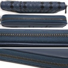 画像2: ボッテガ・ヴェネタ イントレチャート ラウンドファスナー長財布 (2)
