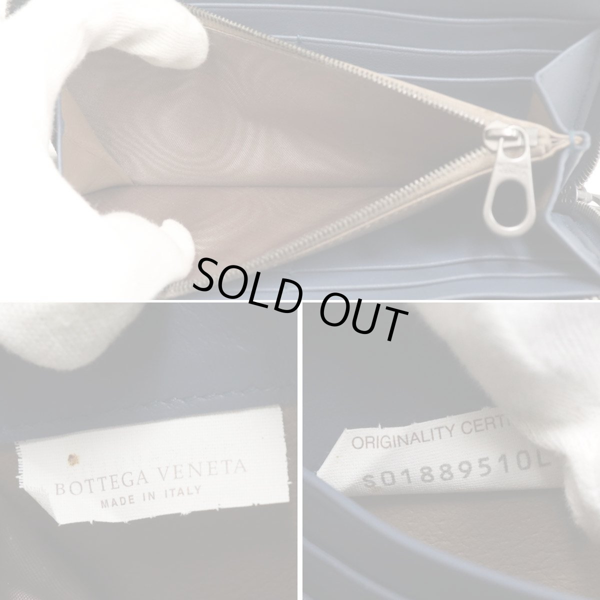 画像9: ボッテガ・ヴェネタ イントレチャート ラウンドファスナー長財布 (9)