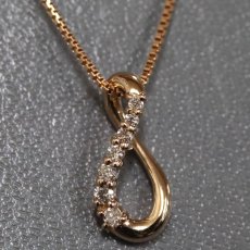 画像1: ヴァンドーム青山 K18PGダイヤモンドネックレス 2.5g 44.5cm (1)