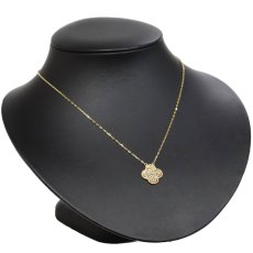 画像6: K18/750ダイヤモンドネックレス クローバーモチーフ D0.41 4.3g 40cm (6)