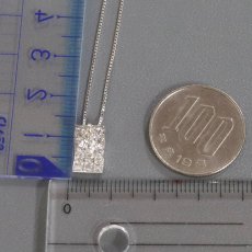 画像10: K18WGダイヤモンドネックレス D0.329 D0.50 3.0g AJ付44cm (10)