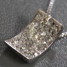 画像3: K18WGダイヤモンドネックレス D0.329 D0.50 3.0g AJ付44cm (3)