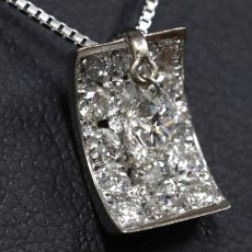 画像7: K18WGダイヤモンドネックレス D0.329 D0.50 3.0g AJ付44cm (7)