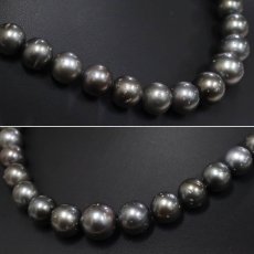 画像3: 南洋ブラックパールネックレス SILVER925金具 10.3-15.0mm 41cm (3)